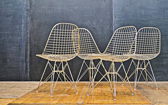 wire dining room chairs