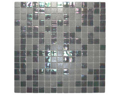 Mixed Silver Glimmer Glass Tile modern-tile