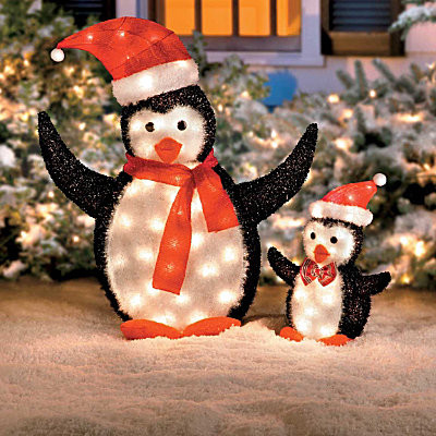 lighted penguin set christmas decor contemporary lighted penguin set christmas decor contemporary