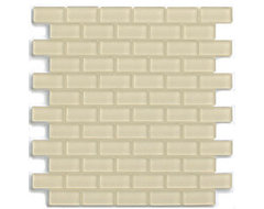 Khaki 1" x 2" Mini Glass Subway Tile modern-tile