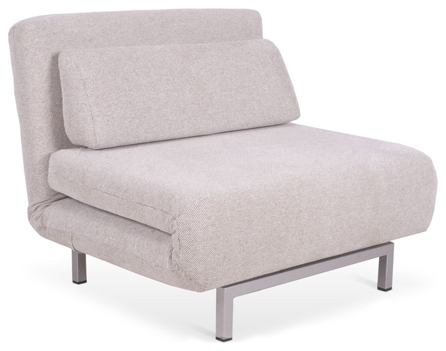 ... Solo Beige-Grey Sleeper Chair - Modern - Living Room Chairs