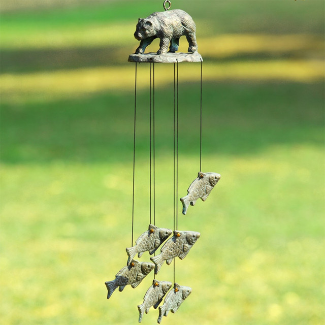 Similiar Fisherman Wind Chimes Keywords Bear And Fish Wind Chime Eclectic Chimes Atlanta By Iron