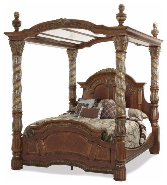 ... California King Canopy Bed - Traditional - Beds - by Carolina Rustica