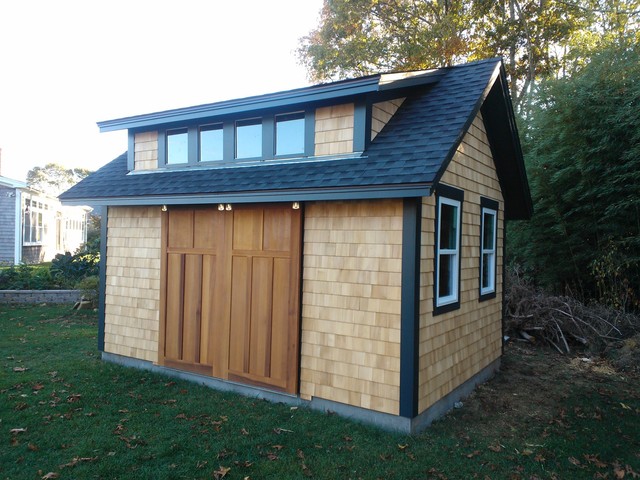 Garden Shed with Sliding Barn Doors - Craftsman - Garage And Shed ...