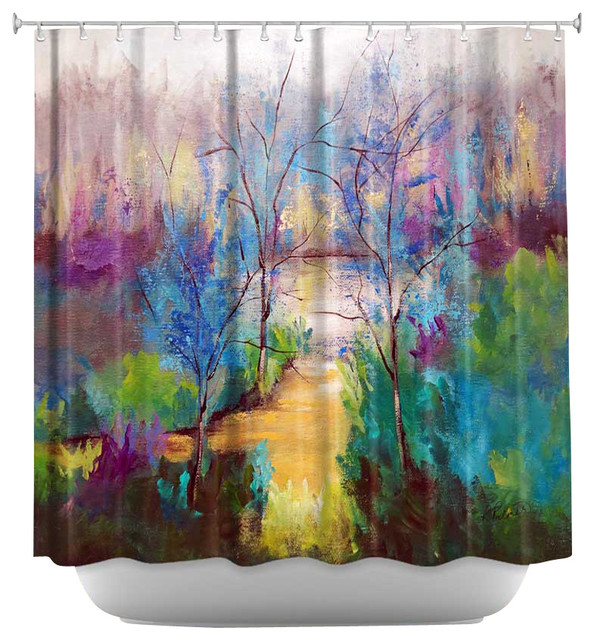 Shower Curtain Artistic And God Saw That It Was Good Contemporary