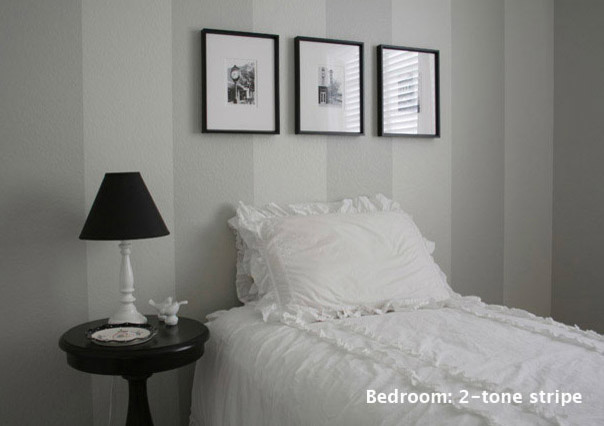 Bedroom Vertical Stripes - Traditional - Bedroom - denver ...