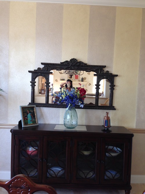 Height of mirror above buffet