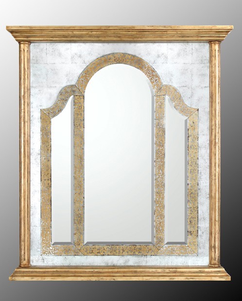 John Richard Arched Top Mirror On Mirror - Contemporary - Wall Mirrors