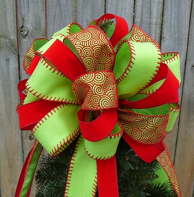 christmas tree topper bow traditional christmas christmas tree topper bow traditional christmas
