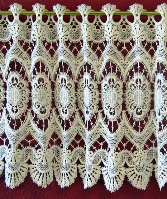 Macrame Ring Lace Traditional Curtains san diego by Old World Lace