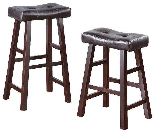 set of 2 barstools stools faux leather saddle seat brown counter height contemporary bar set of 2 barstools stools faux leather saddle seat brown counter height contemporary bar