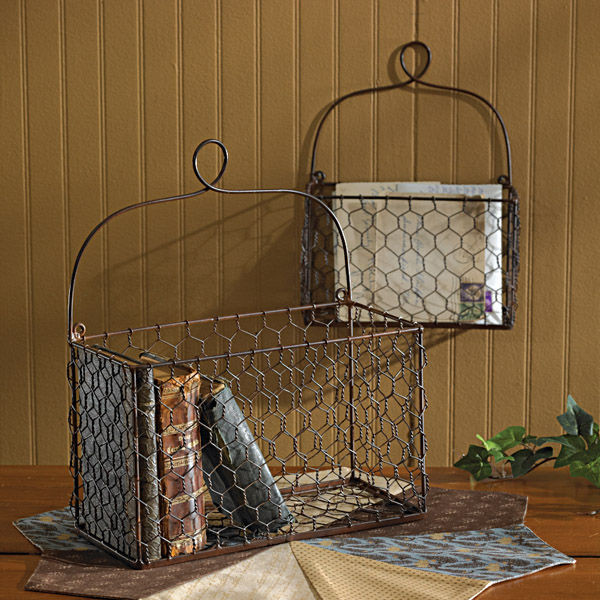 Chicken Wire Wall Baskets