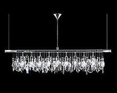 Broadway Linear Crystal Chandelier by James R. Moder | Lumens contemporary-chandeliers