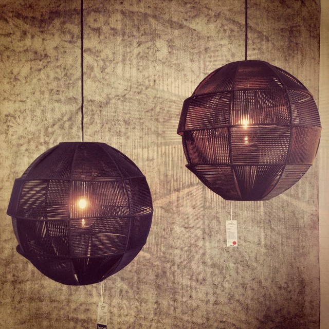 woolball. handcrafted woven lampshades Modern Pendant Lighting
