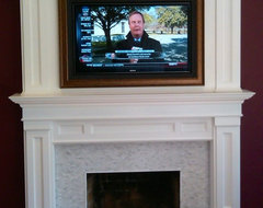 I need help modernizing my fireplace wall.