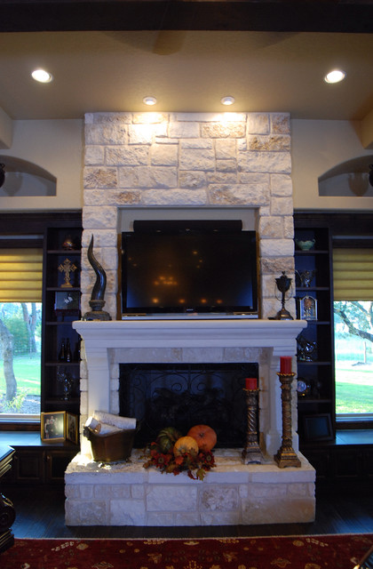 Fireplaces by Stadler Custom Homes mediterranean