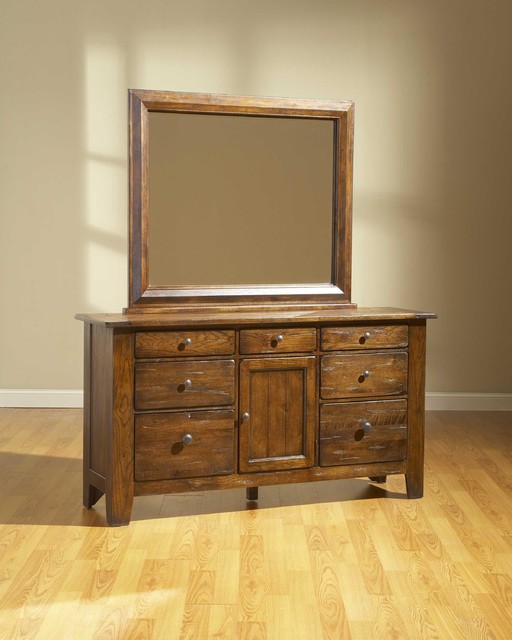 Broyhill Attic Heirlooms Rustic Oak Door Dresser 439932