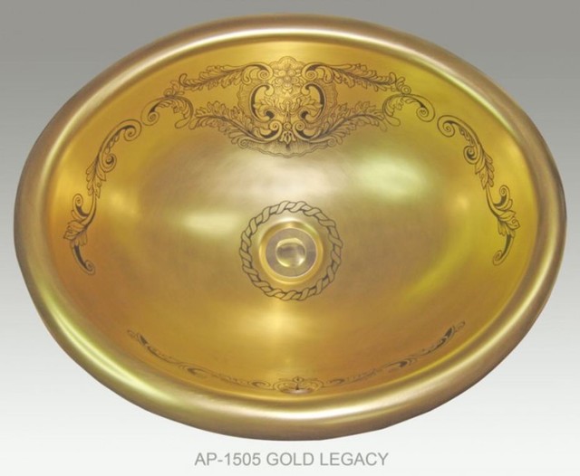 Real gold hand painted sink. other metro by The USA Home