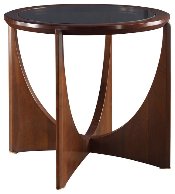 Dana Side Table Glass Top Baker Furniture Modern Side Tables