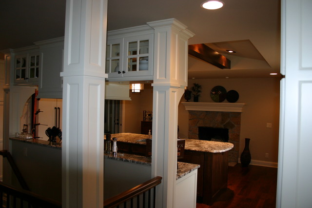 Kitchen and hearth room traditional kitchen