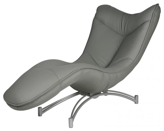 Modern Chaise in Gray - Contemporary - Indoor Chaise Lounge Chairs - by