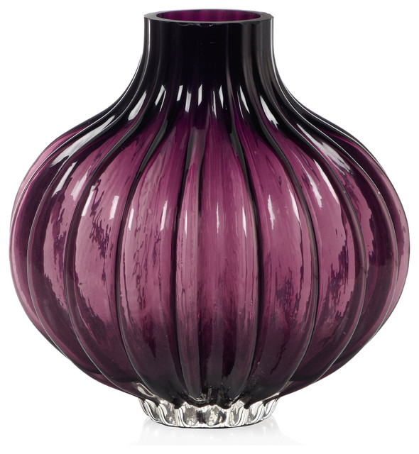 Humphrey Vase Aubergine Contemporary Vases other metro by Z