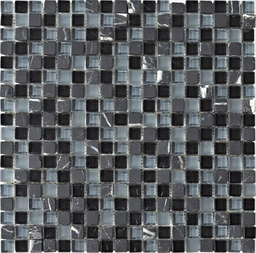 Stone Medley | Black Marquina (5/8" x 5/8") tile