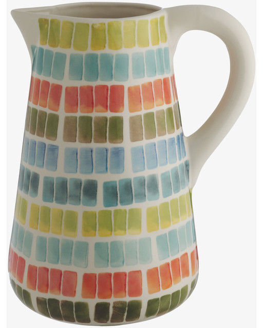 Loco Oversized ceramic patterned jug vase Modern Jugs by Habitat