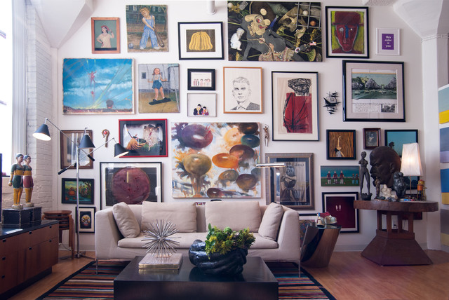 eclectic living room by Adrienne DeRosa