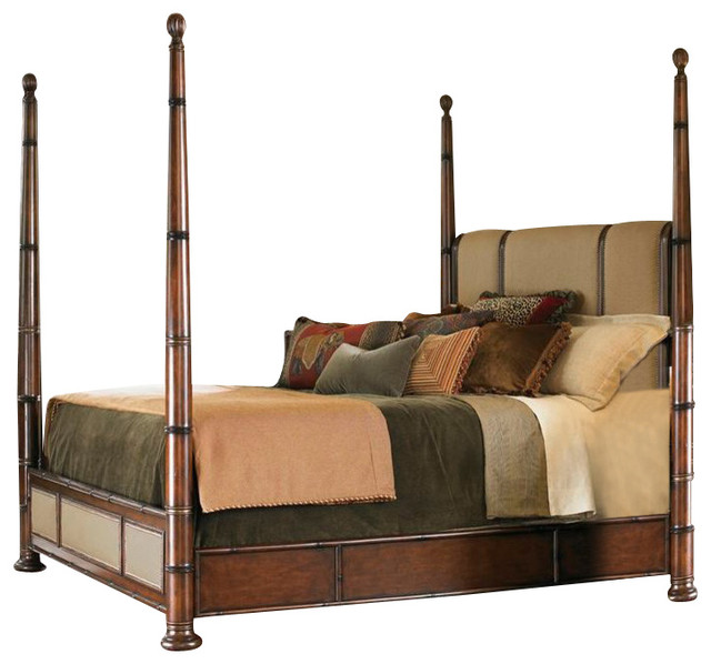 Tommy Bahama Home Landara Monarch Bay Poster Bed, Queen - Tropical ...