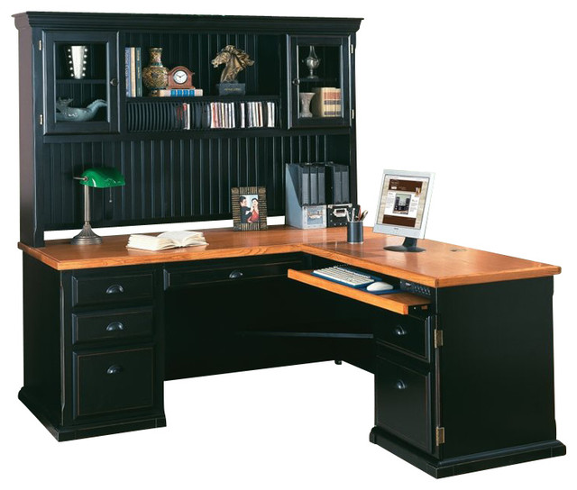 Kathy Ireland Home by Martin Southampton 68" LShape Wood Executive