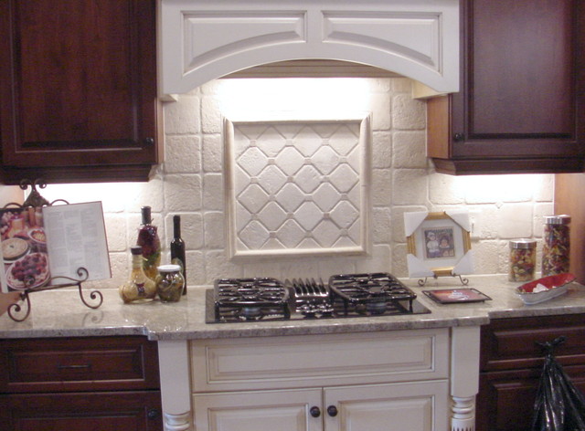 White kitchen backsplash tile - traditional - kitchen - raleigh ...