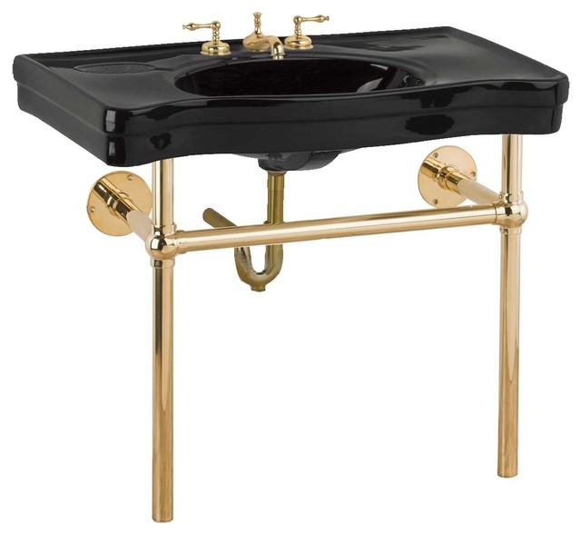 Console Sinks Black China Belle Epoque Sink Bistro Brass Legs 8