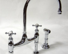 Rohl Perrin & Rowe Deck Bridge Two Handle Faucet traditional-kitchen-faucets