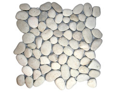 White Pebble Tile bathroom tile
