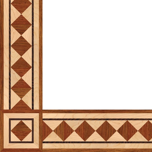 Oshkosh Designs Wild Iris Inlay Border and Corner Traditional Hardwood Flooring milwaukee