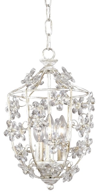 white lantern chandelier