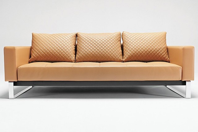 camel leather sofa bed