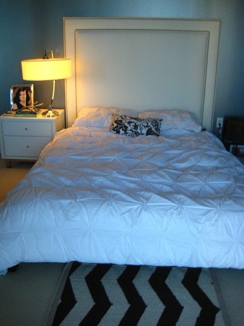 clean + modern petite bedroom contemporary-bedroom