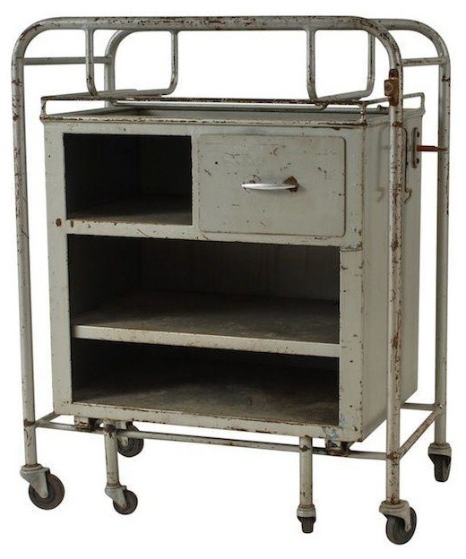 Vintage Metal Industrial Cart Modern Filing And Carts by