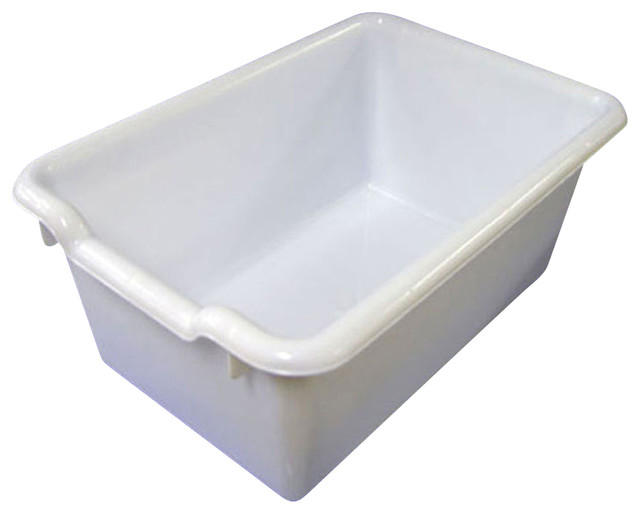 White Plastic Storage Bins. STERILITE 16248006 Medium Ultra Basket