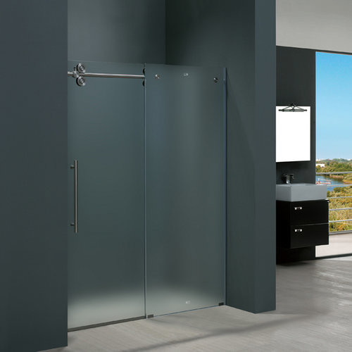 Vigo VG6041STMT6074L Frosted Glass / Stainless Steel Shower Enclosures