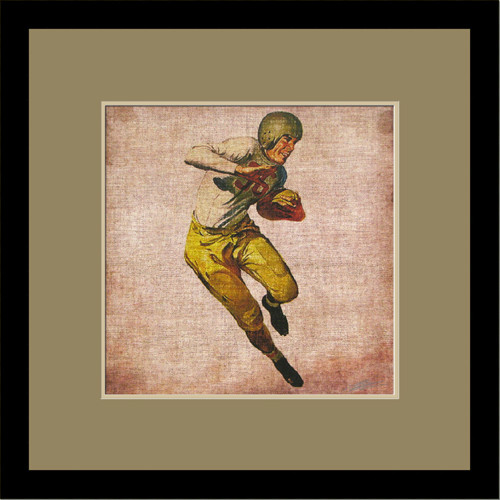 Vintage Football custom framed art Traditional Artwork by Mantle