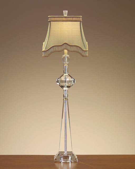 John Richard 38"H Stacked Crystal Buffet Lamp
