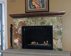 Custom Fireplace Design eclectic family room