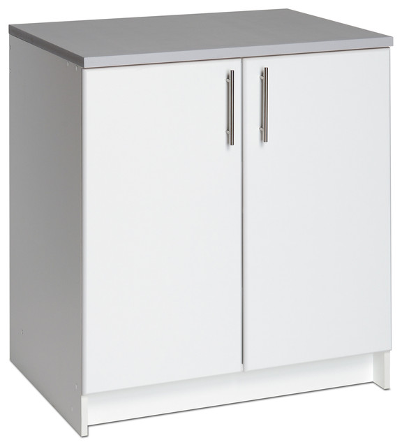 Winslow White 32inch Elite Base with Two Doors Contemporary