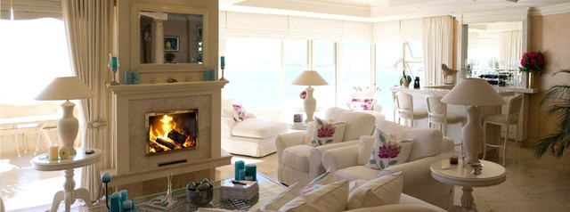 Seaside Living contemporary-fireplaces