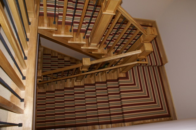Striped Stair Runner - Modern - Area Rugs - burlington - by ...