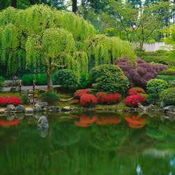 Murals Your Way - Strolling Pond Japanese Garden Wall Art - Painted by ...