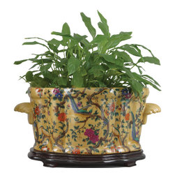 Oriental Danny - Hand painted porcelain planter - Hand painted ...